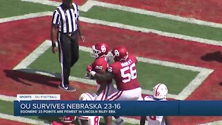 OU beats Nebraska with Riley-era low 23 points