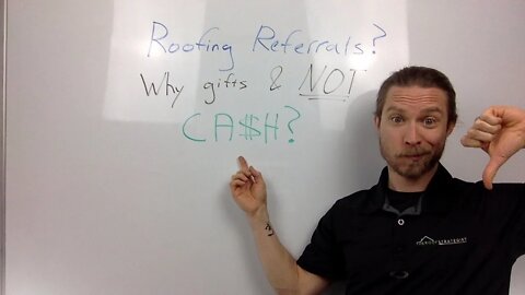 Roofing Sales Referral Program? Why Gifts and NOT Cash? Referral Psychology [Lunchtime LIVE]
