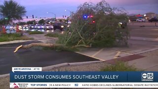 Massive dust storm creeps through southeast Valley