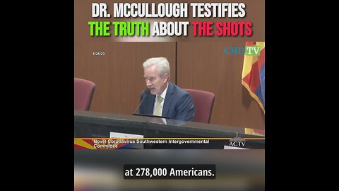 Dr. McCullough testifying - More deaths due to the Covid vaccines than the Civil War