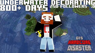 DECORATING UNDERNEATH MY FLOATING ISLAND! 800+ Days In Hardcore! - G1's Hardcore Disaster