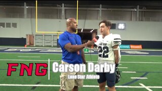 Lone Star QB Bennett Fryman & Athlete Carson Darby after Defeating Liberty 69-14