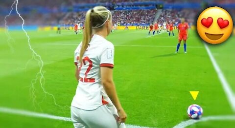 When women's played footbal