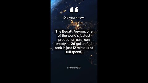 Fact about bugatti veyron