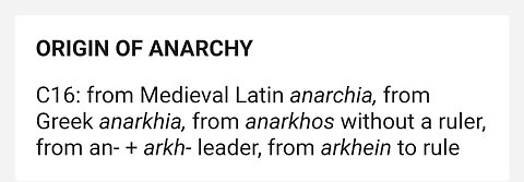 The word Anarchy: Poisoned and co opted by the communistic, mentally unstable Left (3/4/23)