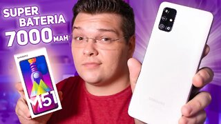 Chegou! GALAXY M51 com 7000MAH de BATERIA! A MAIOR BATERIA EM SMARTPHONES! Unboxing!