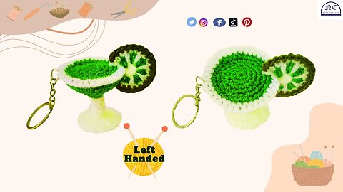 Wow 😍 Look what I did to make a crochet glass of lemon keychain ( Left - Handed )