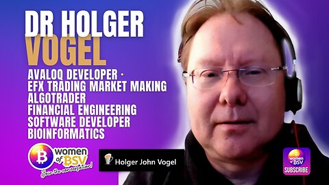 Dr Holger Vogel - Avaloq Developer, eFX Trading Market Making, Financial Engineering with WoBSV #89