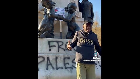 An American Patriot Loses His Mind Over Pro-Hamas Vandalism All Over General Lafayette In D.C.
