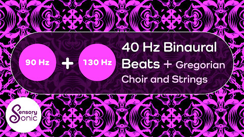 40 Hz Gamma Binaural Beats With Ambient Gregorian Choir & Strings Music | 30 Minutes | Focus & Relax