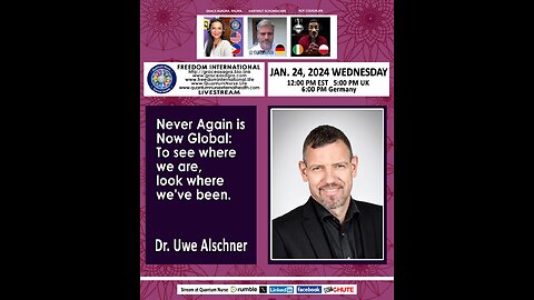 Dr. Uwe Alschner -Never Again is Now Global: To see where we are, look where we've been!