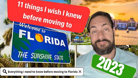 Real Estate Everything I wish I knew before moving to Florida 2023 MOST UPDATED Tampa FL Information