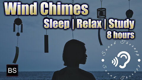 Wind Chimes For Deep Sleep | Insomnia Relief | Relax Study | Black Screen
