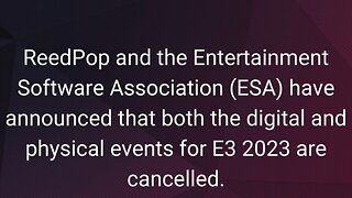 E3 has Been Officially Cancelled for 2023