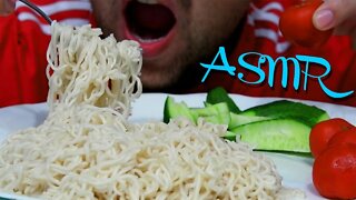 ASMR NOODLES + CUCUMBERS + TOMATOES | NO TALKING (EATING SOUNDS)