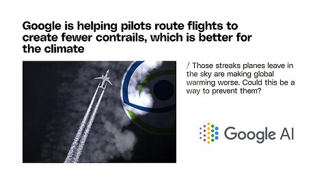 ClimateViewer: Google AI For Contrail Control to Fight Climate Change. Right 8-15-2023