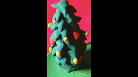 clay art ☘️🍁🎉#video#viral#clay#Christmas tree 🎄🎉🎁