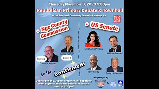 2023 GOP Primary Debate & Townhall Pahrump November 9th 5:30pm - preview