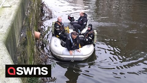 UK police divers search canal following disappearance of student Charley Gadd