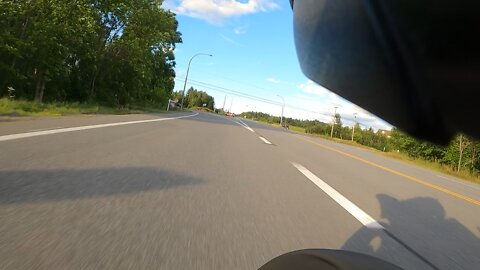 ZX6R out runs RCMP police.