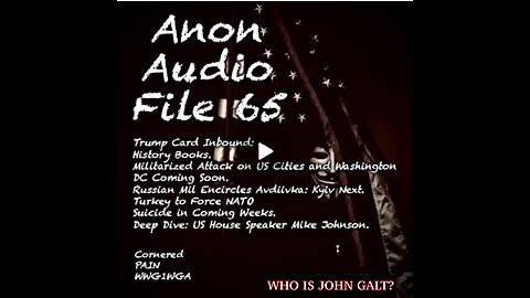 SGANON AUDIO FILE 65.Trump Card ID'ED | DC Attack Coming | NATO Suicide | House SpeaKER JOHNSON.