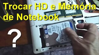 Como instalar ou trocar HD (disco rígido) e pentes de memória em notebooks