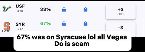 Rigged South Florida Bulls vs Syracuse Orange | Vegas robbing you right in your face