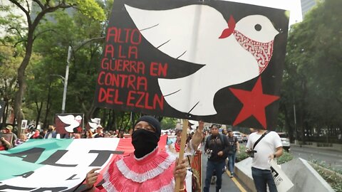 Marchan en México para exigir alto a guerra contra zapatistas