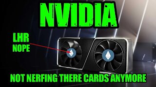 Nvidia LHR (Mining Nerf) But Not On There Own Cards? WHAT!!!