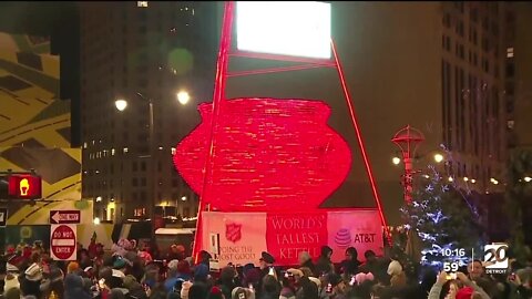 World's largest Red Kettle to be installed in Downtown Detroit on Friday