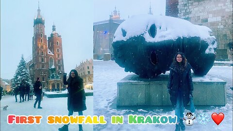 Walking Tour | Winter Wonderland in Krakow,Poland | Indian Girl Travel Europe