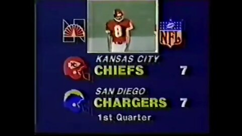 1981-11-01 Kansas City Chiefs vs San Diego Chargers