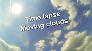 Time lapse - Blue sky with moving clouds - Relaxing music Pure Potentiality by Benjamin Martins