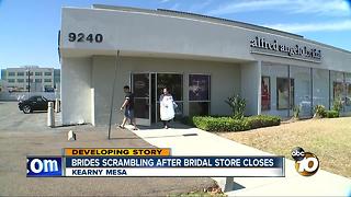 Brides scrambling after bridal stores closes