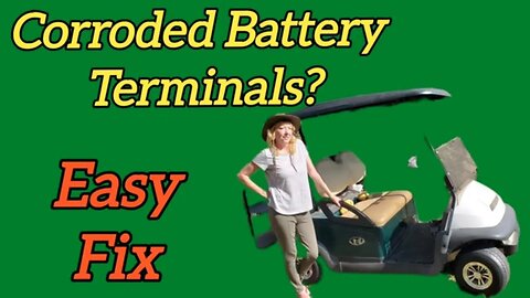 Golf Cart Batteries Corroded on a Club Car Precedent 48 Volt. How To Clean and Fill the Batteries