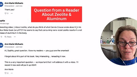 Question from a Reader About Zeolite & Aluminum
