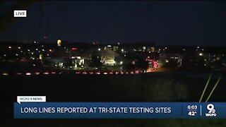 Long lines reported at area COVID testing sites