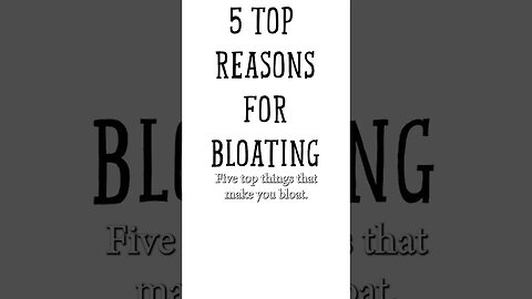 Banish the Bloat: Top 5 Reasons You're Feeling Puffed Up! #shorts