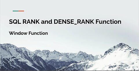 SQL RANK and DENSE_RANK Function Tutorial