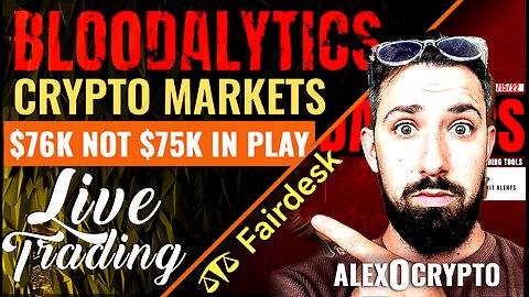 Bitcoin Aims for $76k, Not $75k! Live Trade w/ Crypto Blood 🩸 & Alex O Crypto 🦦!