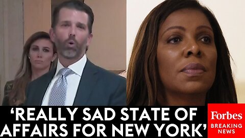 JUST IN: Donald Trump Jr. Rips 'Overzealous Attorney General' Letitia James Outside NYC Courtroom