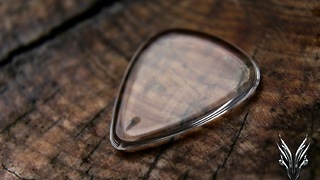 Luthier Patrick Hufschmid building a guitar pick