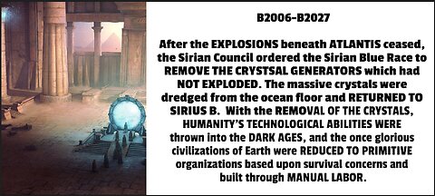 After the EXPLOSIONS beneath ATLANTIS ceased, the Sirian Council ordered the Sirian Blue Race to REM