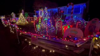 Candy Cane Lane draws crowds on its first night of the season