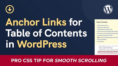Anchor Links and Table of Contents in WordPress (with a CSS Pro Tip)
