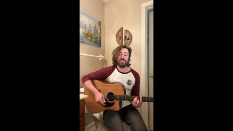 Cute guy sings Torn in his bathroom