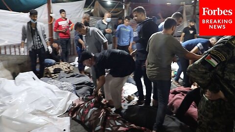 Bodies Of People Killed In Airstrike On Al-Ahli Baptist Hospital In Gaza Brought To Shifa Hospital