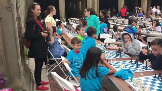 Markus Cuellar vs Vanessa Romero, Chess in Central Park, Bethesda Fountain, 9/14/2019
