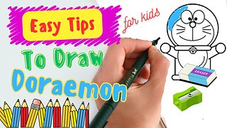 Tutorial to draw Doraemon 😊 | Easy Tips | Viral Art Draw | Babies and Kids Cartoons