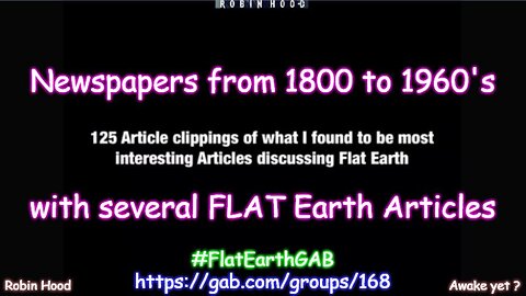 Newspapers from 1800-1900’s - FLAT Earth Articles